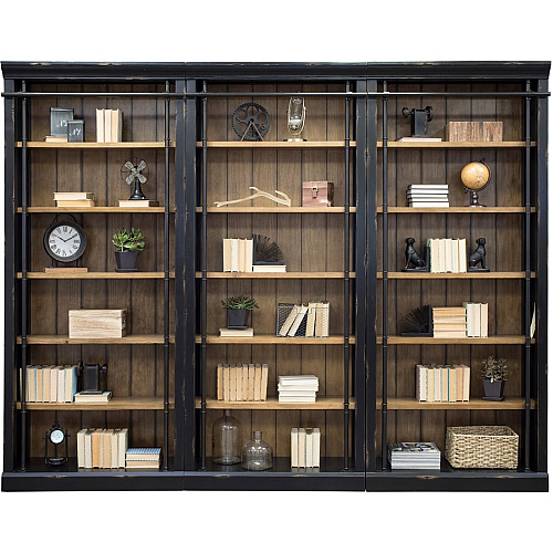Martin Bookcase 5 Shelve(s) - 4 Adjustable Shelf(ves) - Finish: Aged Ebony, Warm Honey - Adjustable Shelf - For Home, Office, Library, Book - 1 Each (IMTE4094)