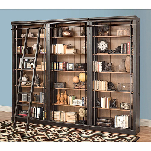 Martin Bookcase 5 Shelve(s) - 4 Adjustable Shelf(ves) - Finish: Aged Ebony, Warm Honey - Adjustable Shelf - For Home, Office, Library, Book - 1 Each (IMTE4094)
