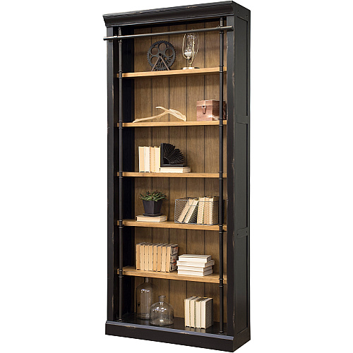 Martin Bookcase 5 Shelve(s) - 4 Adjustable Shelf(ves) - Finish: Aged Ebony, Warm Honey - Adjustable Shelf - For Home, Office, Library, Book - 1 Each (IMTE4094)