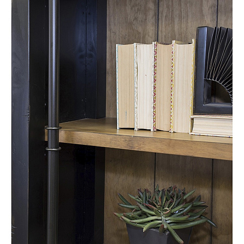 Martin Bookcase 5 Shelve(s) - 4 Adjustable Shelf(ves) - Finish: Aged Ebony, Warm Honey - Adjustable Shelf - For Home, Office, Library, Book - 1 Each (IMTE4094)