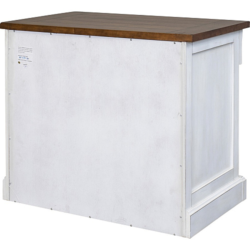 Martin Lateral File - 3-Drawer Total Drawer(s): 3 - Finish: Weathered Wire Brushed Chalk - Rustic Knotty Cherry Table Top - 1 Each (IMDU455)