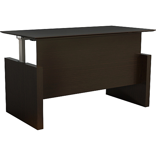 Safco Medina Height-Adjustable 72" Straight Height Adjustable Desk 49.2" Height x 72" Width x 36" Depth, 1" Thickness Work Surface - Beveled Edge - Material: Laminate - Finish: Mocha - 1 Each (MNDSHA72LDC)