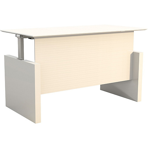 Safco Medina Height-Adjustable 72" Straight Height Adjustable Desk 49.2" Height x 72" Width x 36" Depth, 1" Thickness Work Surface - Beveled Edge - Material: Laminate - Finish: Textured Sea Salt - For Conference Room, Reception Area, Office  (MNDSHA72TSS)