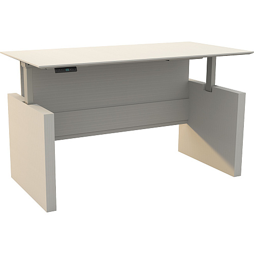 Safco Medina Height-Adjustable 72" Straight Height Adjustable Desk 49.2" Height x 72" Width x 36" Depth, 1" Thickness Work Surface - Beveled Edge - Material: Laminate - Finish: Textured Sea Salt - For Conference Room, Reception Area, Office  (MNDSHA72TSS)