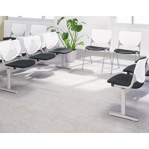 KFI Kool 2 Seat Beam Chair Sky Blue Seat Color - Polypropylene Seat Material - Sky Blue Back Color - Polypropylene, Aluminum Alloy Back Material - Powder Coated Silver Frame Color - Tubular Steel Frame Material - 1 Each (2300BEAM2P35)