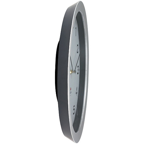 Alba Wall Clock Analog - Quartz - Metallic Gray Case - Classic Style - 1 Each (HORISSIMOM)
