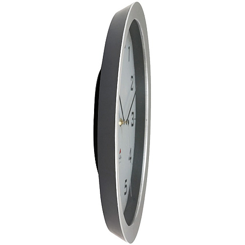 Alba Wall Clock Analog - Quartz - Metallic Gray Case - Classic Style - 1 Each (HORISSIMOM)