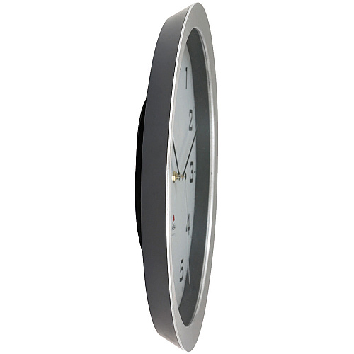 Alba Wall Clock Analog - Quartz - Metallic Gray Case - Classic Style - 1 Each (HORISSIMOM)