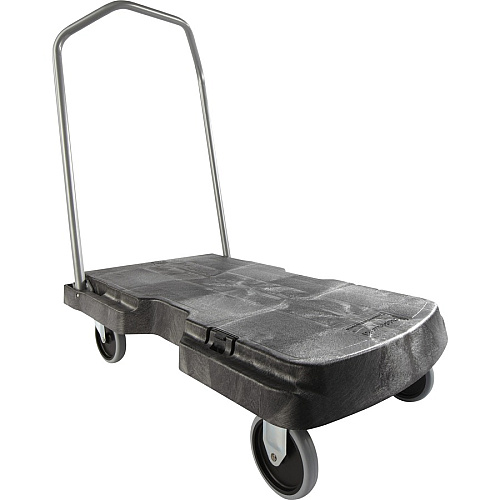 Rubbermaid Commercial Utility Duty Triple Trolley Push/Pull Handle - 500 lb Capacity - 5" Caster Size - Plastic, Structural Foam - 20.50" Width x 32.50" Height - Beige, Green - 1 / Carton (440100BK)