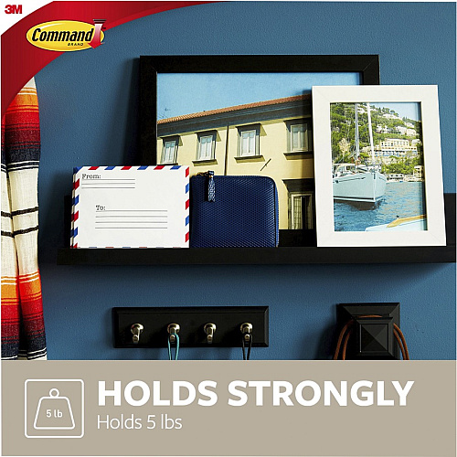 Command Picture Ledge 3" Height x 3" Width x 21" Depth - Plastic - Gray - 1 Each (HOM21SES)