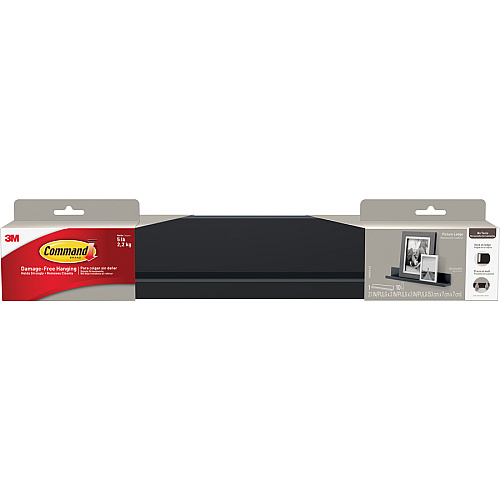 Command Picture Ledge 3" Height x 3" Width x 21" Depth - Plastic - Gray - 1 Each (HOM21SES)