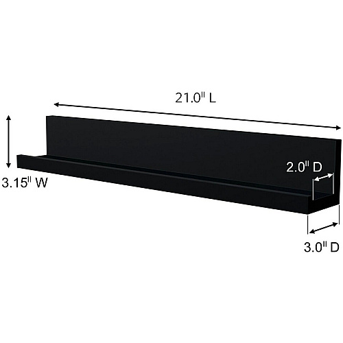 Command Picture Ledge 3" Height x 3" Width x 21" Depth - Plastic - Gray - 1 Each (HOM21SES)