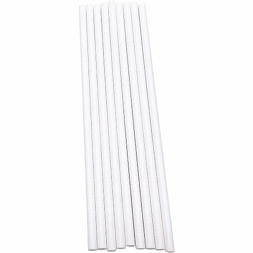 Genuine Joe Paper Straw 0.3" Length x 0.3" Width x 7.3" Height - Paper - White - 500 / Box (GJO58946)