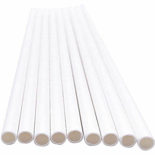 Genuine Joe Paper Straw 0.3" Length x 0.3" Width x 7.3" Height - Paper - White - 500 / Box (GJO58946)