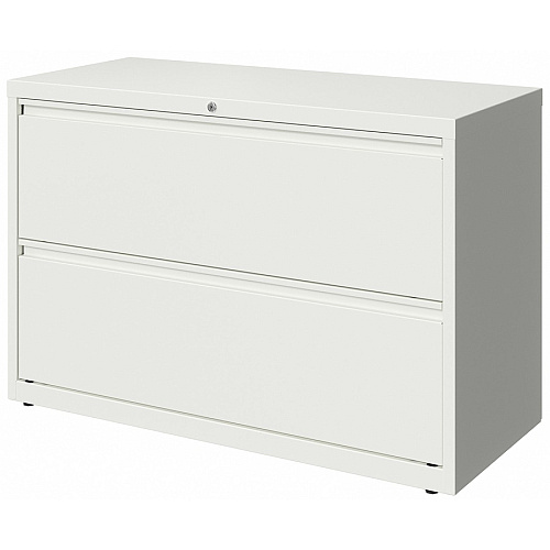Lorell Fortress Series Lateral File 42" Width x 18.6" Depth x 28" Height - 2 x Drawer(s) for File - Letter, Legal, A4 - Hanging Rail, Magnetic Label Holder, Locking Drawer, Locking Bar, Ball Bearing Slide, Reinforced Base, Adjustable Leveler, I (LLR00033)