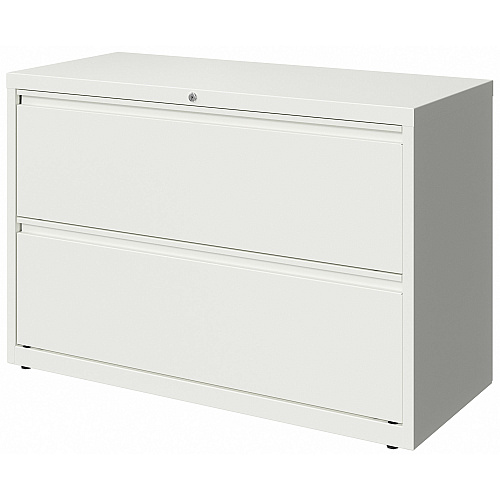 Lorell Fortress Series Lateral File 42" Width x 18.6" Depth x 28" Height - 2 x Drawer(s) for File - Letter, Legal, A4 - Hanging Rail, Magnetic Label Holder, Locking Drawer, Locking Bar, Ball Bearing Slide, Reinforced Base, Adjustable Leveler, I (LLR00033)