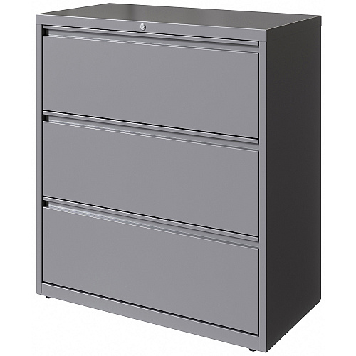 Lorell Fortress Series Lateral File 36" Width x 18.6" Depth x 40.3" Height - 3 x Drawer(s) for File - Letter, Legal, A4 - Lateral - Hanging Rail, Magnetic Label Holder, Locking Drawer, Locking Bar, Ball Bearing Slide, Reinforced Base, Adjustabl (LLR00038)