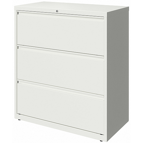 Lorell Fortress Series Lateral File 36" Width x 18.6" Depth x 40.3" Height - 3 x Drawer(s) for File - Letter, Legal, A4 - Lateral - Hanging Rail, Magnetic Label Holder, Locking Drawer, Locking Bar, Ball Bearing Slide, Reinforced Base, Adjustabl (LLR00030)