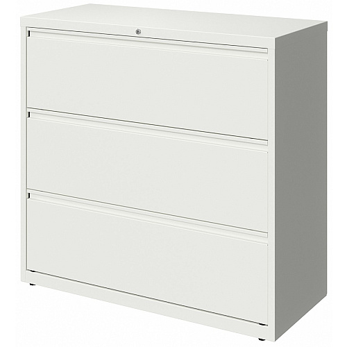 Lorell Fortress Series Lateral File 42" Width x 18.6" Depth x 40.3" Height - 3 x Drawer(s) for File - Letter, Legal, A4 - Lateral - Hanging Rail, Magnetic Label Holder, Locking Drawer, Locking Bar, Ball Bearing Slide, Reinforced Base, Adjustabl (LLR00034)