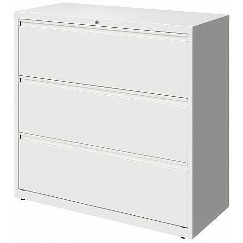 Lorell Fortress Series Lateral File 42" Width x 18.6" Depth x 40.3" Height - 3 x Drawer(s) for File - Letter, Legal, A4 - Lateral - Hanging Rail, Magnetic Label Holder, Locking Drawer, Locking Bar, Ball Bearing Slide, Reinforced Base, Adjustabl (LLR00034)