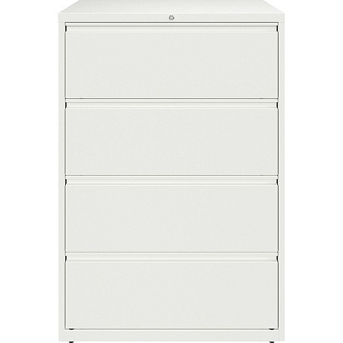 Lorell Fortress Series Lateral File 36" Width x 18.6" Depth x 52.5" Height - 4 x Drawer(s) for File - Letter, Legal, A4 - Hanging Rail, Magnetic Label Holder, Locking Drawer, Locking Bar, Ball Bearing Slide, Reinforced Base, Adjustable Leveler, (LLR00031)