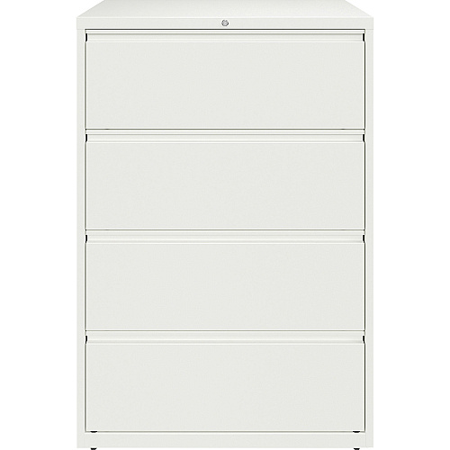 Lorell Fortress Series Lateral File 36" Width x 18.6" Depth x 52.5" Height - 4 x Drawer(s) for File - Letter, Legal, A4 - Hanging Rail, Magnetic Label Holder, Locking Drawer, Locking Bar, Ball Bearing Slide, Reinforced Base, Adjustable Leveler, (LLR00031)