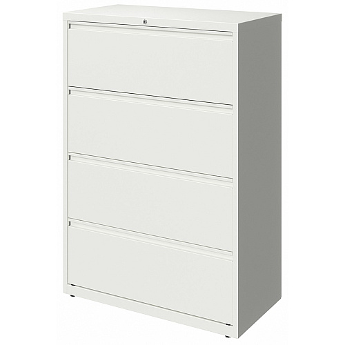 Lorell Fortress Series Lateral File 36" Width x 18.6" Depth x 52.5" Height - 4 x Drawer(s) for File - Letter, Legal, A4 - Hanging Rail, Magnetic Label Holder, Locking Drawer, Locking Bar, Ball Bearing Slide, Reinforced Base, Adjustable Leveler, (LLR00031)