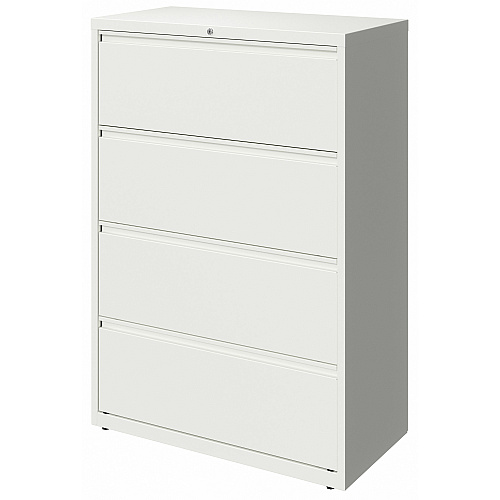 Lorell Fortress Series Lateral File 36" Width x 18.6" Depth x 52.5" Height - 4 x Drawer(s) for File - Letter, Legal, A4 - Hanging Rail, Magnetic Label Holder, Locking Drawer, Locking Bar, Ball Bearing Slide, Reinforced Base, Adjustable Leveler, (LLR00031)