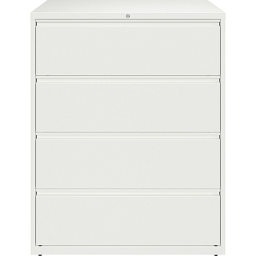 Lorell Fortress Series Lateral File 42" Width x 18.6" Depth x 52.5" Height - 4 x Drawer(s) for File - Letter, Legal, A4 - Lateral - Hanging Rail, Magnetic Label Holder, Locking Drawer, Locking Bar, Ball Bearing Slide, Reinforced Base, Adjustabl (LLR00035)