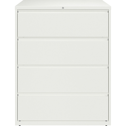 Lorell Fortress Series Lateral File 42" Width x 18.6" Depth x 52.5" Height - 4 x Drawer(s) for File - Letter, Legal, A4 - Lateral - Hanging Rail, Magnetic Label Holder, Locking Drawer, Locking Bar, Ball Bearing Slide, Reinforced Base, Adjustabl (LLR00035)