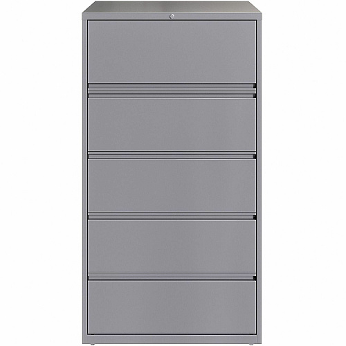 Lorell Fortress Series Lateral File 36" Width x 18.6" Depth x 67.6" Height - 5 x Drawer(s) for File - Letter, Legal, A4 - Lateral - Hanging Rail, Magnetic Label Holder, Locking Drawer, Locking Bar, Ball Bearing Slide, Reinforced Base, Adjustabl (LLR00040)