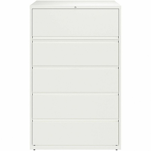 Lorell Fortress Series Lateral File 42" Width x 18.6" Depth x 67.6" Height - 5 x Drawer(s) for File - Letter, Legal, A4 - Lateral - Hanging Rail, Magnetic Label Holder, Locking Drawer, Locking Bar, Ball Bearing Slide, Reinforced Base, Adjustabl (LLR00036)