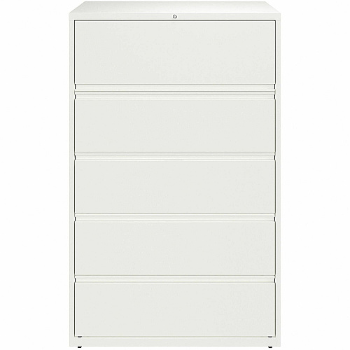 Lorell Fortress Series Lateral File 42" Width x 18.6" Depth x 67.6" Height - 5 x Drawer(s) for File - Letter, Legal, A4 - Lateral - Hanging Rail, Magnetic Label Holder, Locking Drawer, Locking Bar, Ball Bearing Slide, Reinforced Base, Adjustabl (LLR00036)