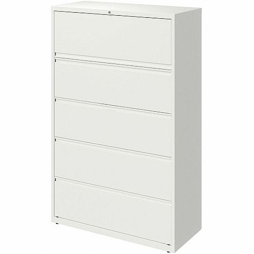 Lorell Fortress Series Lateral File 42" Width x 18.6" Depth x 67.6" Height - 5 x Drawer(s) for File - Letter, Legal, A4 - Lateral - Hanging Rail, Magnetic Label Holder, Locking Drawer, Locking Bar, Ball Bearing Slide, Reinforced Base, Adjustabl (LLR00036)