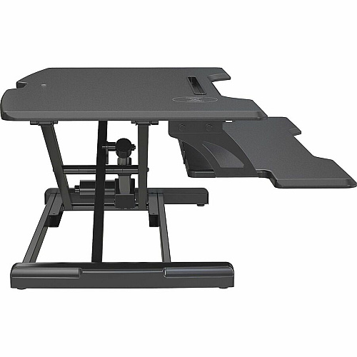 Lorell Electric Desk Riser with Wireless Device Charging 20" Height x 19.25" Width x 33.50" Depth - Desktop - Black (LLR99530)