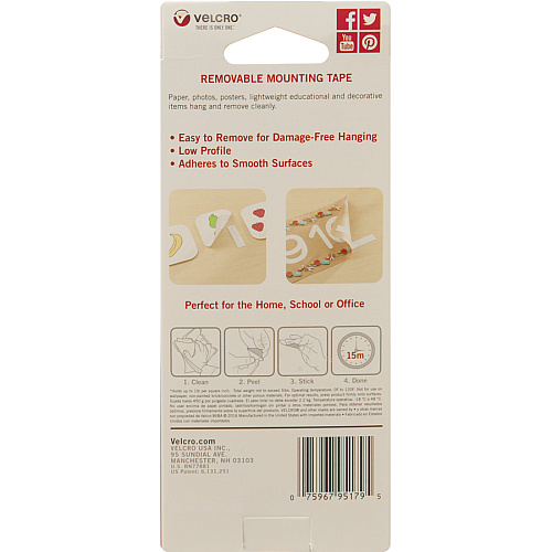 VELCRO&reg; 95179 General Purpose Removable Mounting