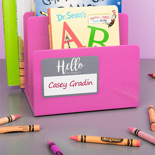 Avery Self-Adhesive Name Tags Hello My Name Is - 11" Height x 8 1/2" Width - Removable Adhesive - Rectangle - Laser, Inkjet - Matte - White - Film - Print-to-the Edge, Removable, Self-adhesive, Curl Resistant, Customizable - 8 / Sheet - 15 Total S (08722)