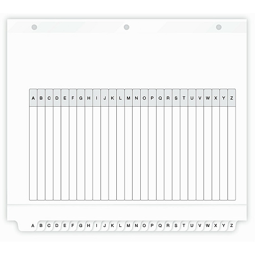 Avery&reg; A-Z Black & White Table of Contents Dividers 26 x Divider(s) - A-Z, Table of Contents - 26 Tab(s)/Set - 8.5" Divider Width x 11" Divider Length - 3 Hole Punched - White Paper Divider - White Paper Tab(s) - 26 / Set (11828)