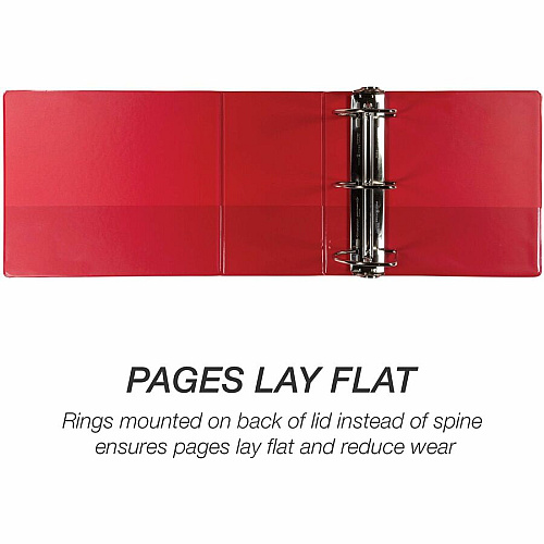 Samsill Nonstick 6" Locking D-Ring View Binder 6" Binder Capacity - 1225 Sheet Capacity - 3 Ring(s) - Fastener(s): D-Ring - Pocket(s): 2, Internal - Red - 2.73 lb - Recycled - Lockable, Non-stick, Concealed Rivet, Ink-transfer Resistant, Clear Ove (16423)