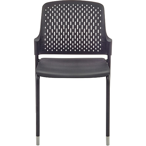 Safco Next Stack Chair Black Seat Color - Polypropylene Seat Material - Black Back Color - Polypropylene Back Material - Tubular Steel Frame Material - Four-legged Base - 4 / Carton (4287BL)