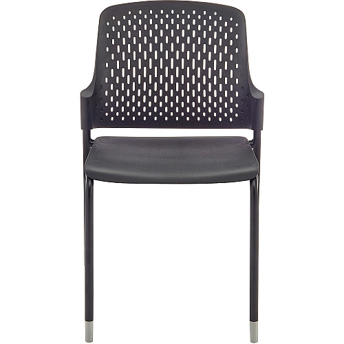 Safco Next Stack Chair Black Seat Color - Polypropylene Seat Material - Black Back Color - Polypropylene Back Material - Tubular Steel Frame Material - Four-legged Base - 4 / Carton (4287BL)