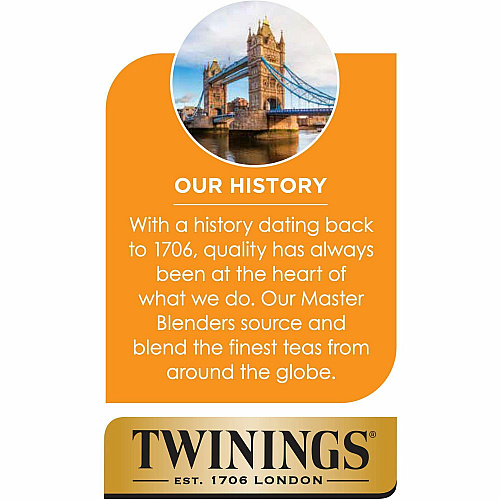 Twinings of London Lemon & Ginger Herbal Tea Bag Herbal Tea - 1.3 oz - 25 / Box (09180)