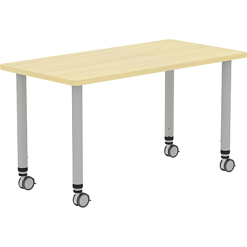 Lorell Attune Height-adjustable Multipurpose Rectangular Table Rectangle Top - Height Adjustable - 26.62" to 33.62" Adjustment - 48" Table Top Width x 23.62" Table Top Depth - 33.62" Height - Assembly Required - Laminated, Maple - Laminate - 1  (LLR69582)