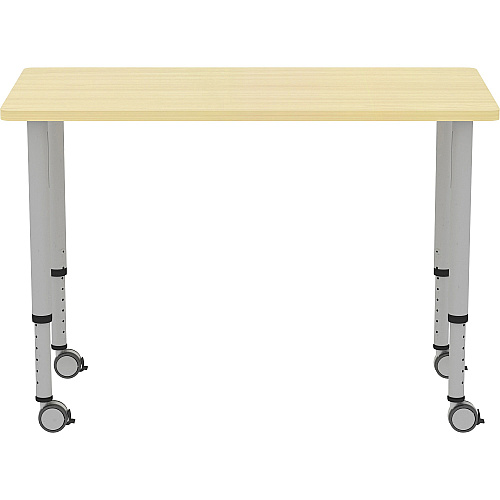 Lorell Attune Height-adjustable Multipurpose Rectangular Table Rectangle Top - Height Adjustable - 26.62" to 33.62" Adjustment - 48" Table Top Width x 23.62" Table Top Depth - 33.62" Height - Assembly Required - Laminated, Maple - Laminate - 1  (LLR69582)