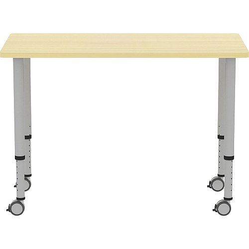 Lorell Attune Height-adjustable Multipurpose Rectangular Table Rectangle Top - Height Adjustable - 26.62" to 33.62" Adjustment - 48" Table Top Width x 23.62" Table Top Depth - 33.62" Height - Assembly Required - Laminated, Maple - Laminate - 1  (LLR69582)