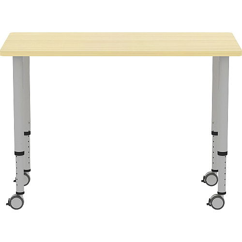 Lorell Attune Height-adjustable Multipurpose Rectangular Table Rectangle Top - Height Adjustable - 26.62" to 33.62" Adjustment - 48" Table Top Width x 23.62" Table Top Depth - 33.62" Height - Assembly Required - Laminated, Maple - Laminate - 1  (LLR69582)