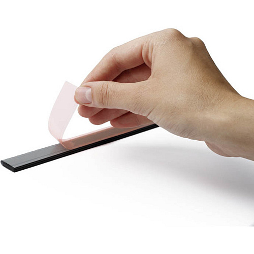 DURABLE Magnetic Strip Hanging Rail Black - 10 / Pack (470601)