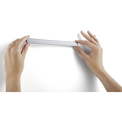 DURABLE Magnetic Strip Hanging Rail Silver - 10 / Pack (470623)