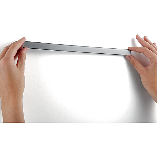 DURABLE DURAFIX Rail Silver - For Document, Note, Whiteboard, Window, Door, Glass, Cabinet - 5 / Each (470723)
