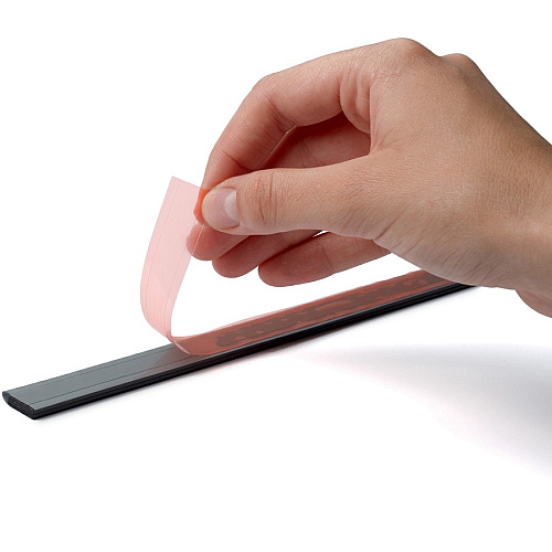 DURABLE DURAFIX Rail Silver - For Document, Note, Whiteboard, Window, Door, Glass, Cabinet - 5 / Each (470723)